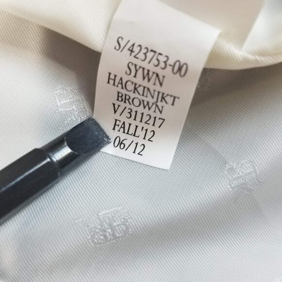 Banana Republic Blazer Womens 8 Brown Wool Blend Jacket Elbow Patches - Picture 5 of 11